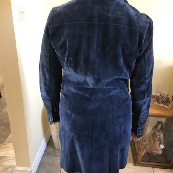 Leather Suede Mid Length Jacket - Picture 2 of 4